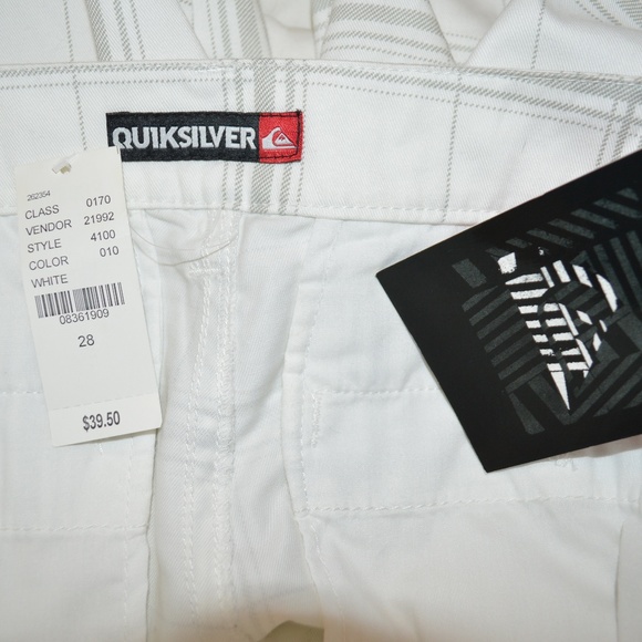 NWT Quicksilver Mens Shorts Wht/Gray SZ 28 - Picture 4 of 4